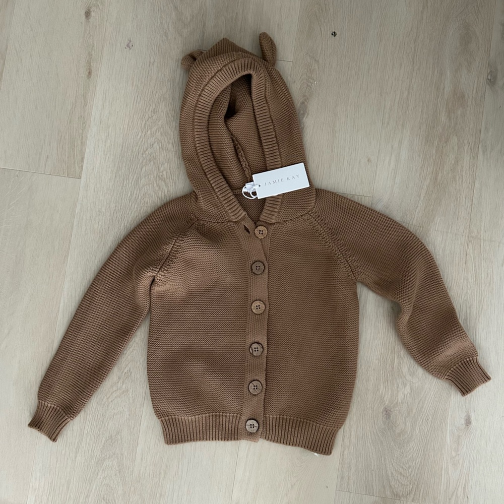 Jamie Kay knit Hooded Kids Cardigan 4T